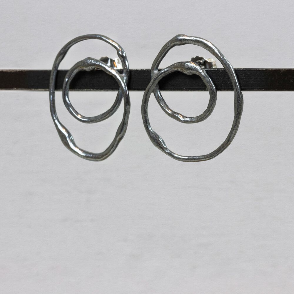 Ohrstecker künstliches Silber Oxy