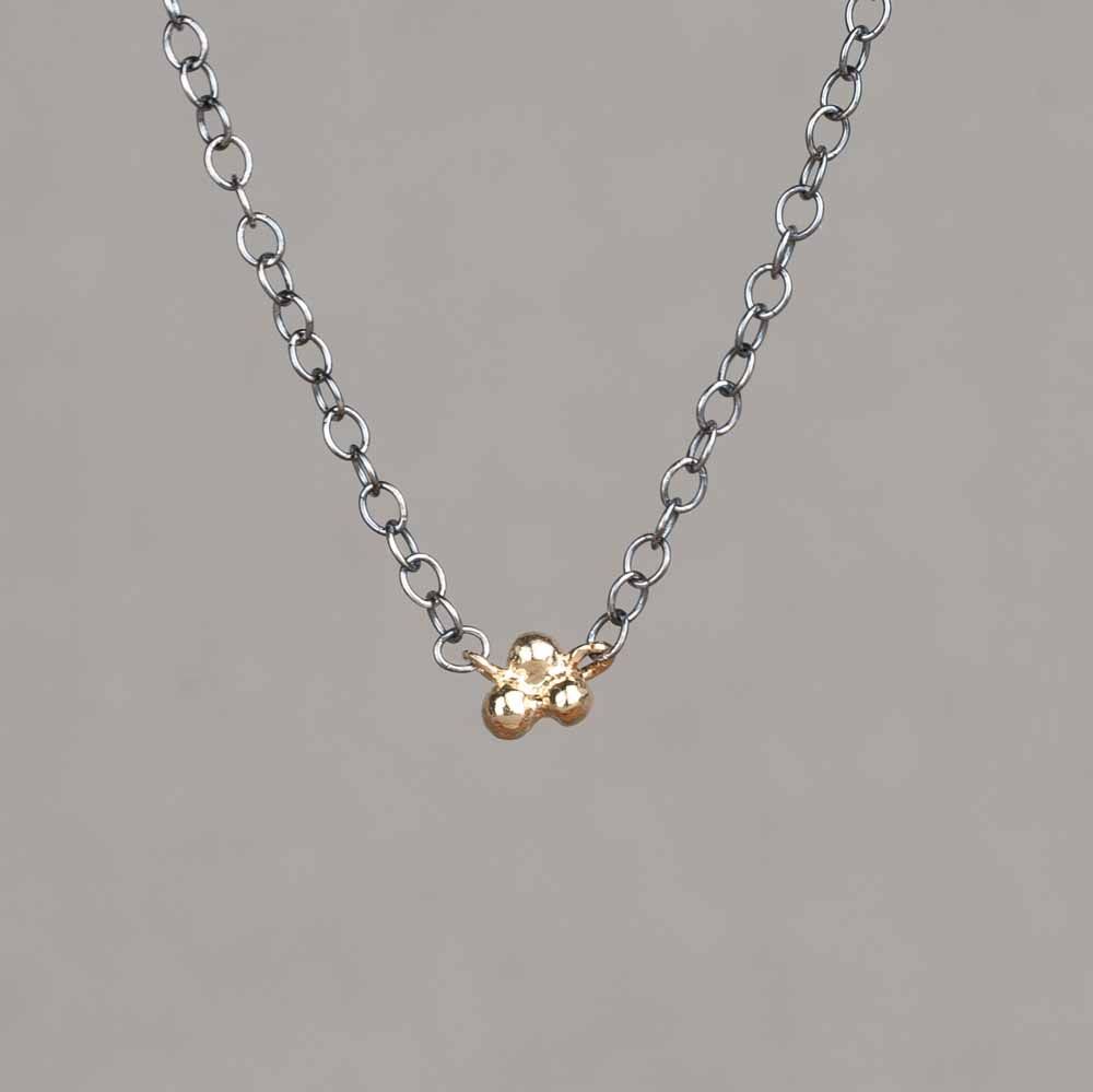 Halskette Silber Oxy + Bündel 9 Karat