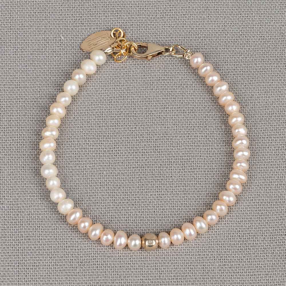 Armband Pink Pearl + Goldfilled