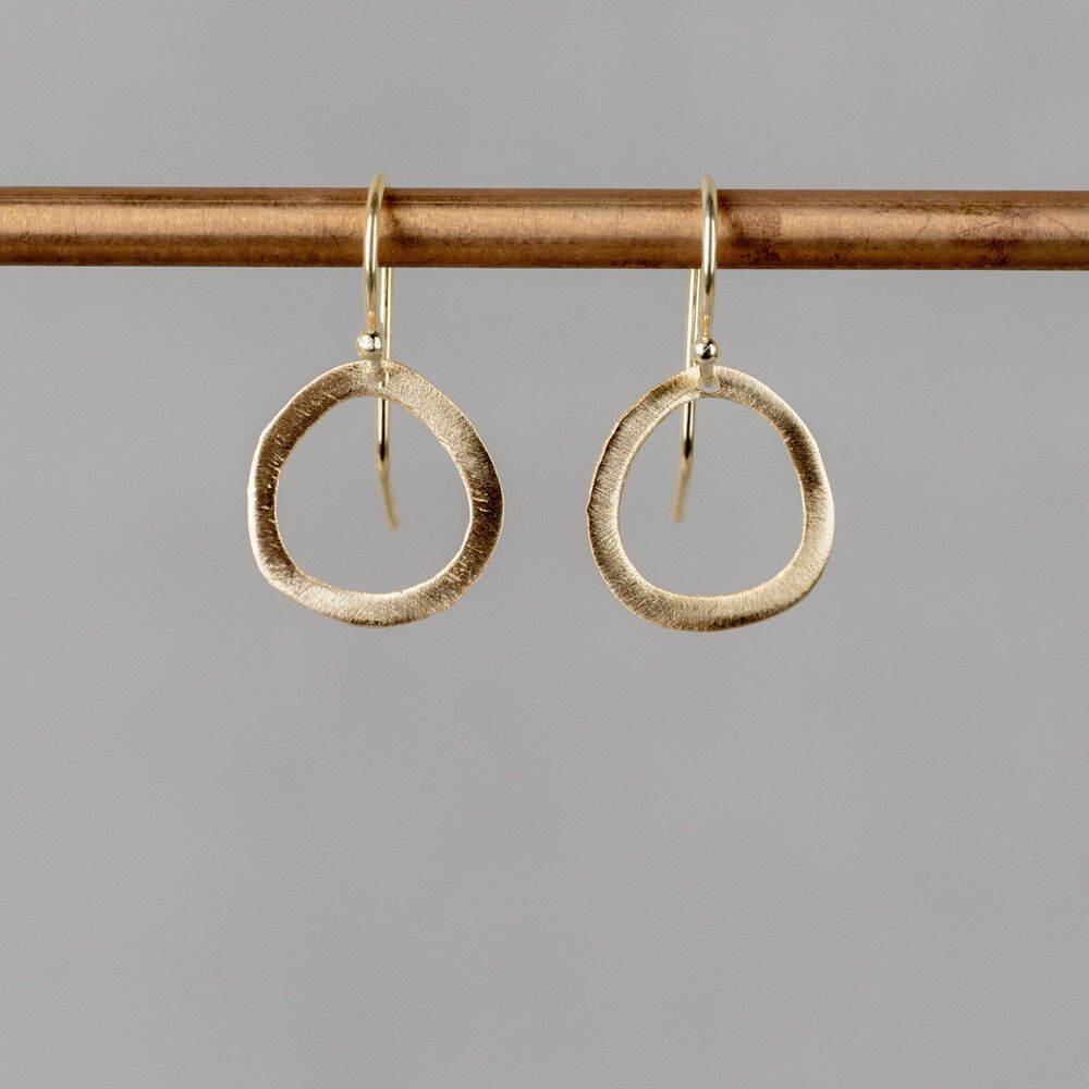 ROUNDISH | Ohrring G14K Mattgold