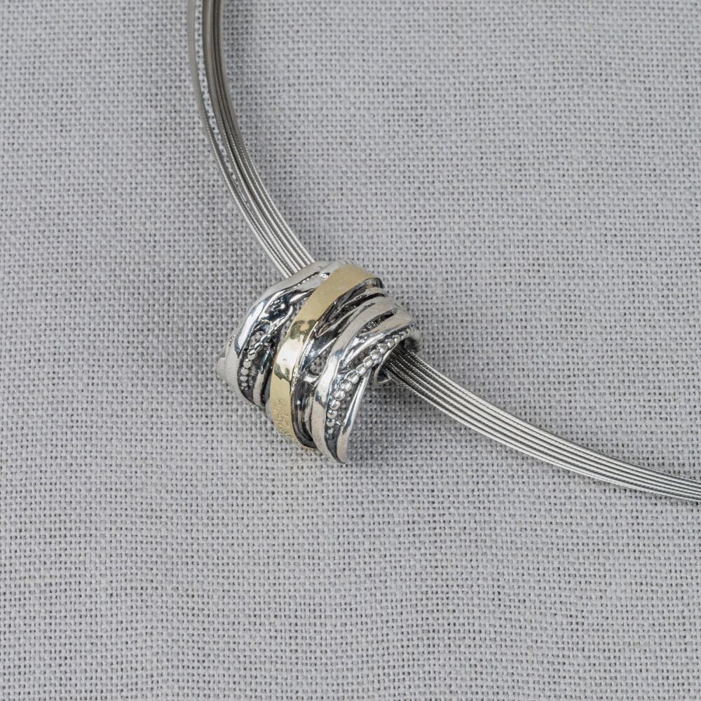 Anhänger Schleifen Silber + 9 Crt