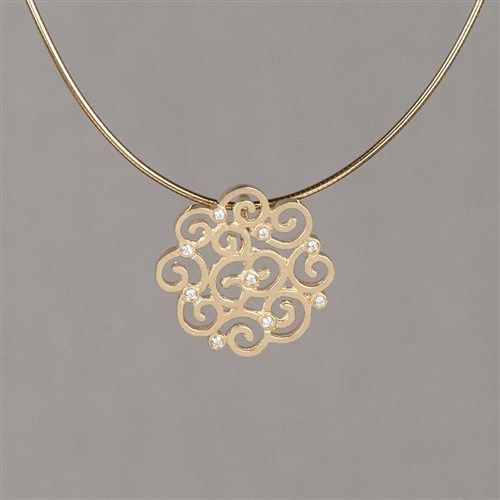 BOHO | Anhänger G14K + Durchmesser 0,09 ct