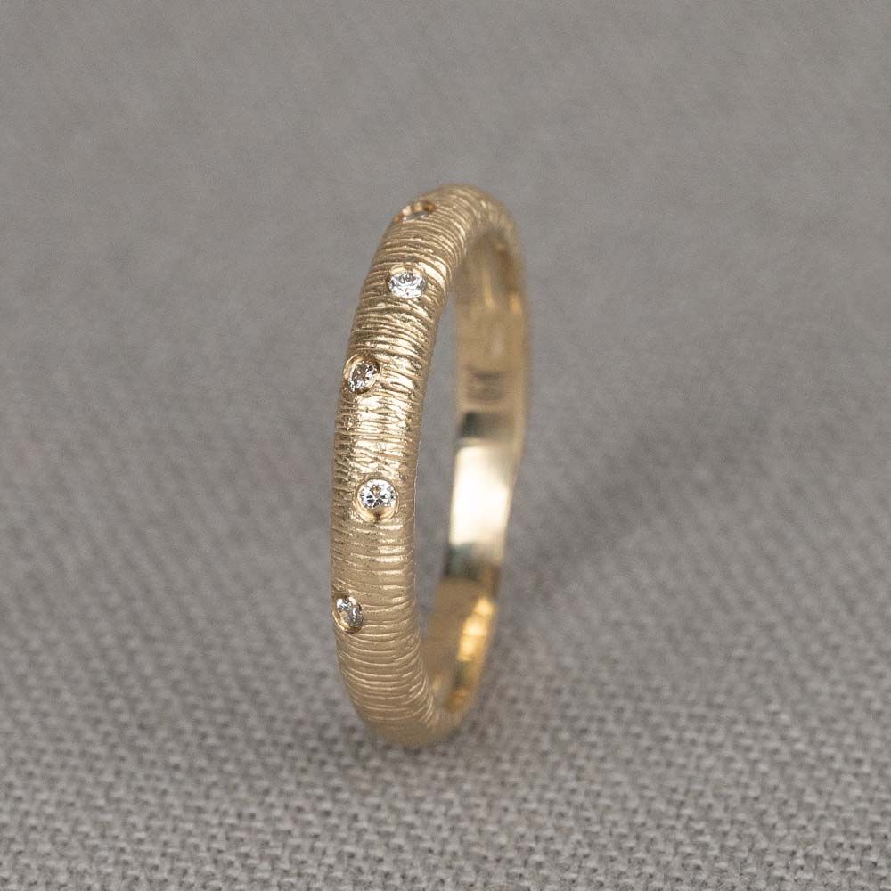 SPARKLE | Ring Ohrstecker gelb G14K + dia 0,05 ct