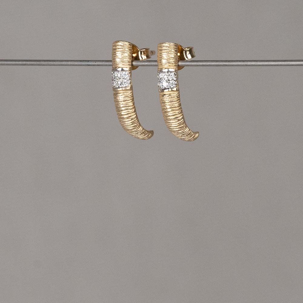 SPARKLE | Ohrsteckerhaken G14K + dia 0,06 ct