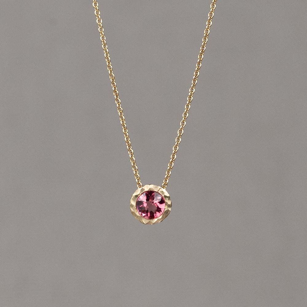 CANDY | Halskette G14K Rosa Turmalin