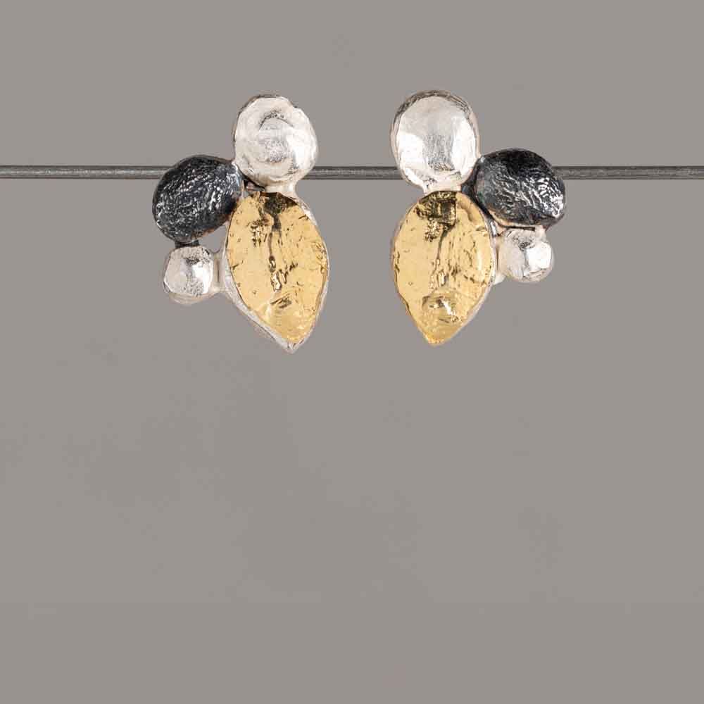 Ohrstecker Silber, Oxy, vergoldet Marienkäfer