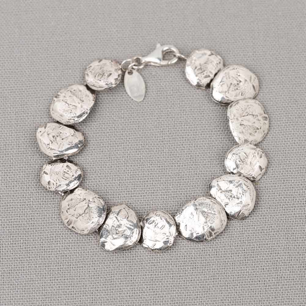 Armband Silber Oxy glänzend Kiesel