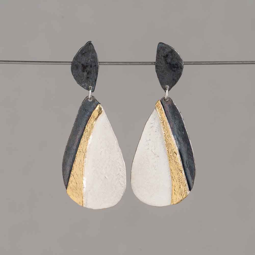 Ohrring Silber, oxy, vergoldet Susan