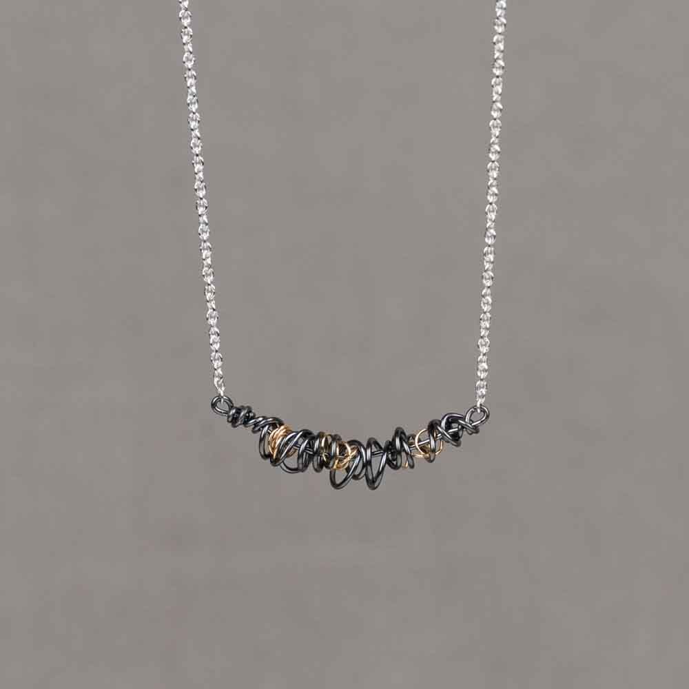 Silberkette + Twirling Oxy + 9 kt