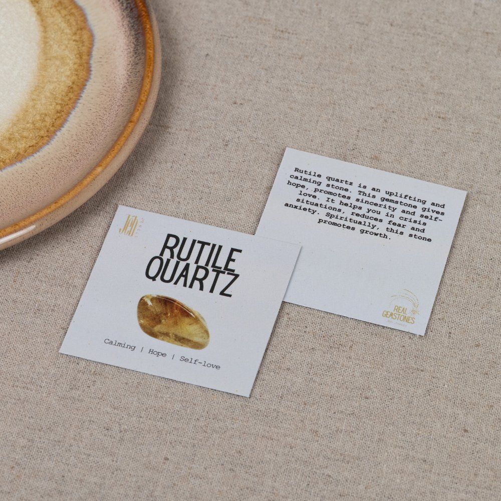 Edelsteinkarten Rutilquarz - 10er Pack 