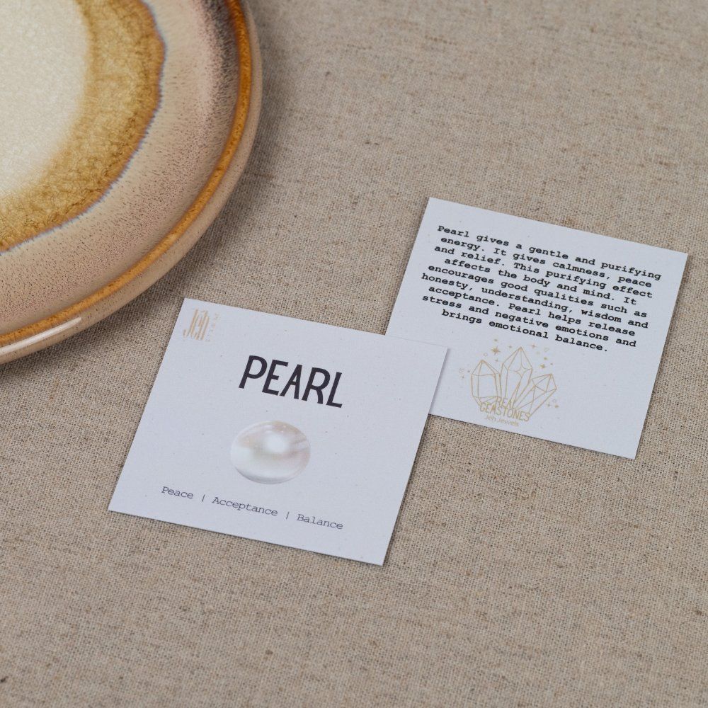 Edelsteinkarten Perle - 10 Stück 