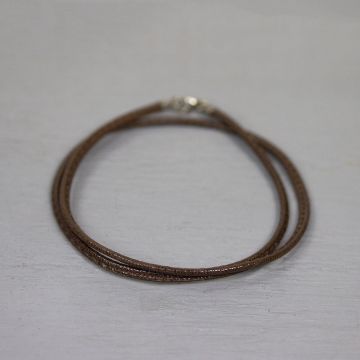 Collier leer bruin