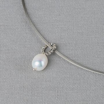 Hanger zilver oxy Parel