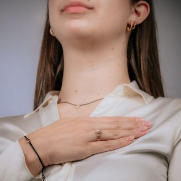 N.O.O.R. | Ring trio mit Perle und Diamant