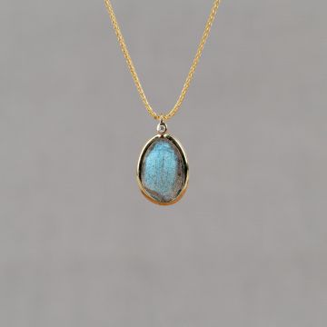 ROCKY | Collier G14K + Labradoriet