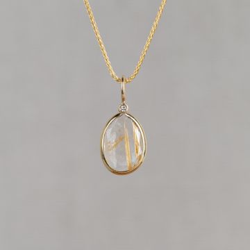 ROCKY | Collier G14K + Rutielkwarts