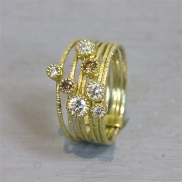 Ring G14k + 0,66 ct H/SI