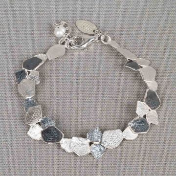 Armband zilver oxy / wit