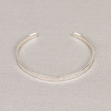 Klemarmband hamerslag zilver