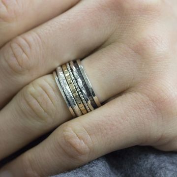 Ring Silber + Goldfilled Creative