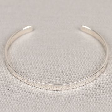 Klemarmband hamerslag zilver