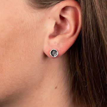 Studs round silver oxy