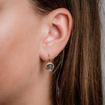 CURLY GEMSTONES | Ohrring 14 Karat + Labradorit