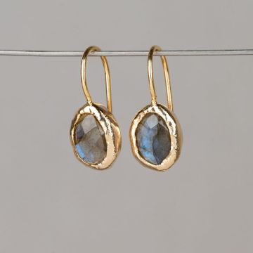 Dangles gold plated + Labradorite