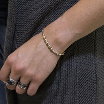 Armbandrohre silber oxy + Goldfilled 