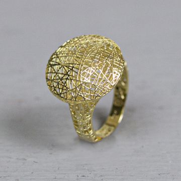 3D GOLD | Ring 14 karaat rond 3D 