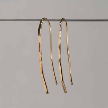 Dangles long Goldfilled Hammered