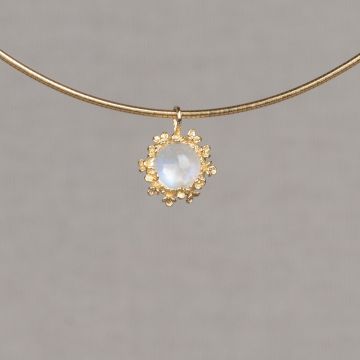 BLOSSOM GEMSTONES | Hanger bloesem + Regenboog Maansteen