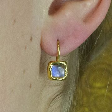 Earring Gold Plated with Labradorite