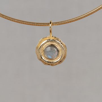 CURLY GEMSTONES | Hanger 14 karaat + Labradoriet