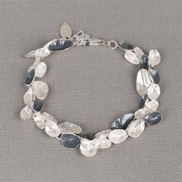 Armband wit zilver met oxy kommetjes