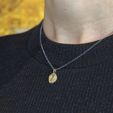 Collier silver oxy with pentagon 45 cm