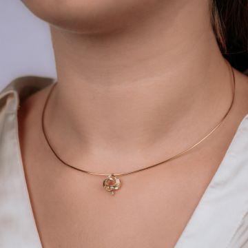 CURLY DIAMONDS | Anhänger 14 Karat Gold mit Diamant