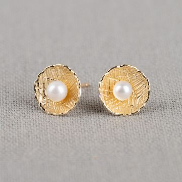 PEARLS | Oorbel G14K + 4,5 mm Parel