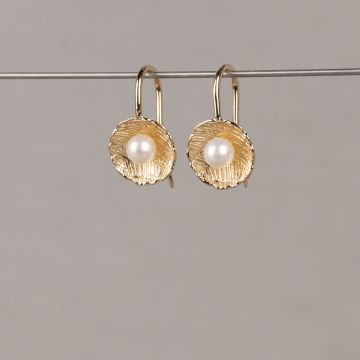PEARLS | Oorbel G14k +  4,5 mm Parel Haak