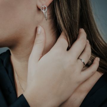 Ring glänzend silber schmal