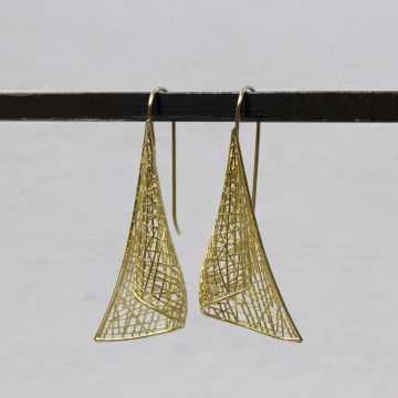 3D GOLD | Oorhanger 3D G14K spiral wave