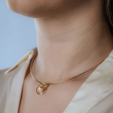PEARLS | Anhänger G14K Perle 8 mm Schleife