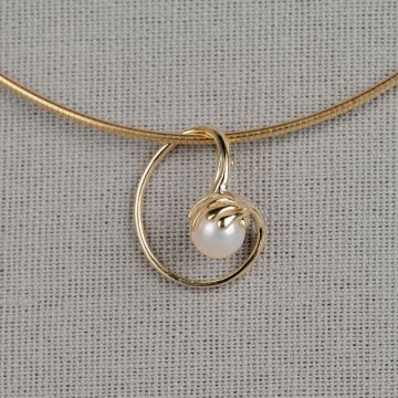 PEARLS | Hanger G14K parel 8 mm looping