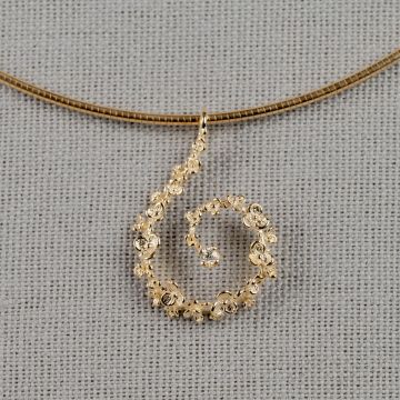 BLOSSOM DIAMONDS | Anhänger G14K Blütengirlande + Dia 0,047 ct si1/HI