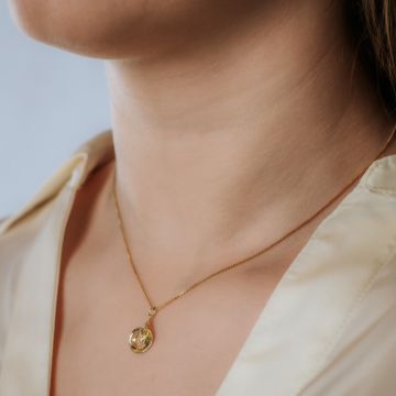CURLY DIAMONDS | Anhänger G14K Öse + Schieber 0,026 ct si1/HI