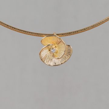 POPPY | Hanger G14K klaproos + dia 0,029 ct si1/HI