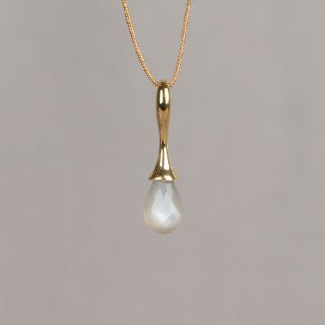 Hanger druppel + Grijze Maansteen