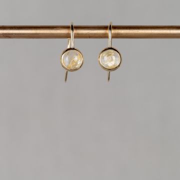 CURLY GEMSTONES | Oorhanger simply G14K + Gold Rutiel