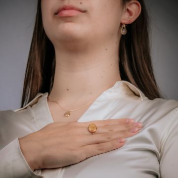 ROCKY | Ring G14K rock Gold Rutiel