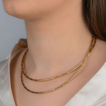 Necklace duo tubes